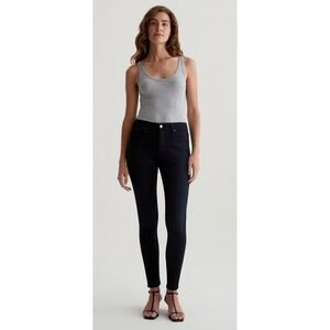 AG Adriano Goldschmied Pants Women 27 Navy Blue Farrah Skinny Ankle High Rise